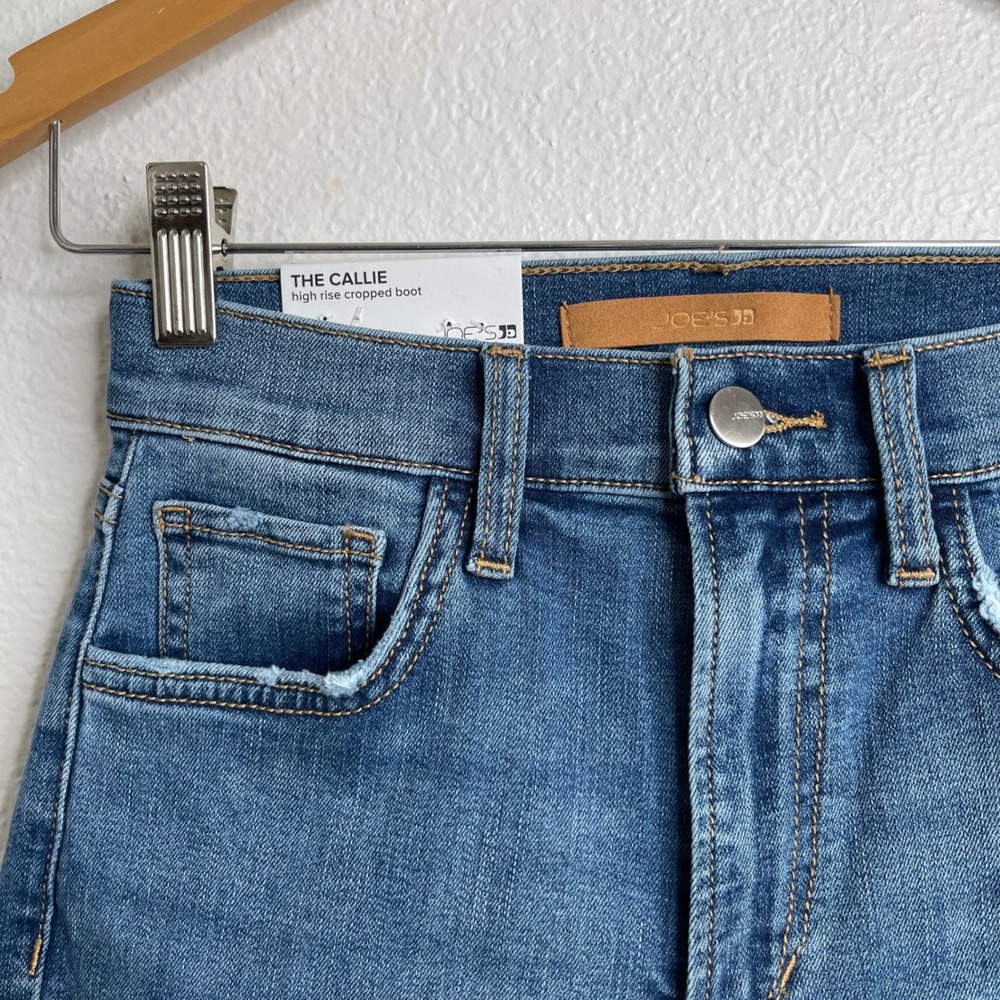 Joes Jeans The Callie High Rise Cropped Bootcut Jeans Blue Flawless Size 24‎ NEW - Picture 2 of 4